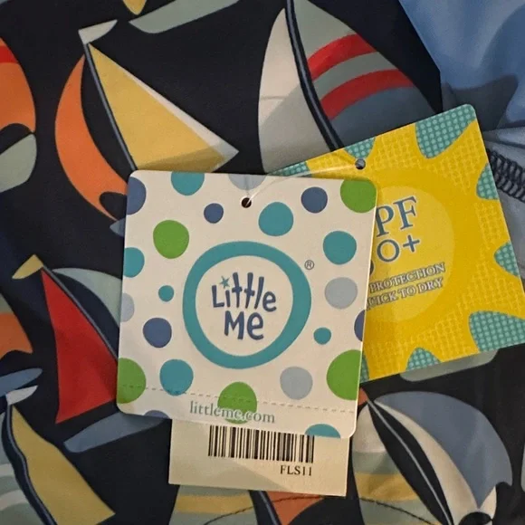 Little Me Nautical Sailboat Swimsuit - Picture 2 of 3